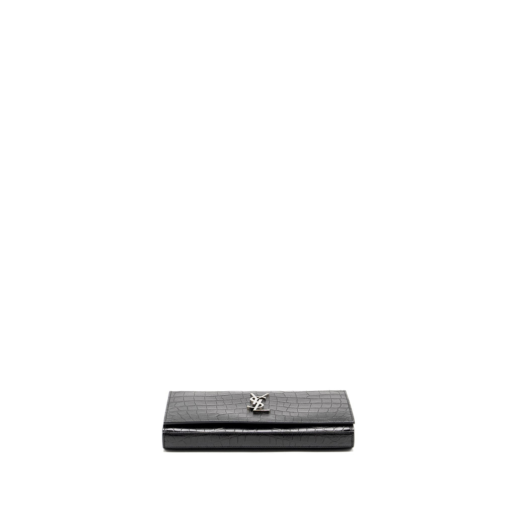 saint-laurent-ysl-classic-chain-wallet-crocodile-embossed-calfskin-black-shw
