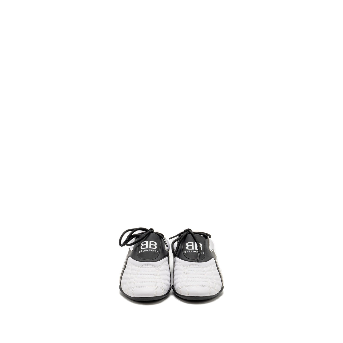 balenciaga-size-36-zen-logo-print-low-top-sneakers-faux-leather-white-black