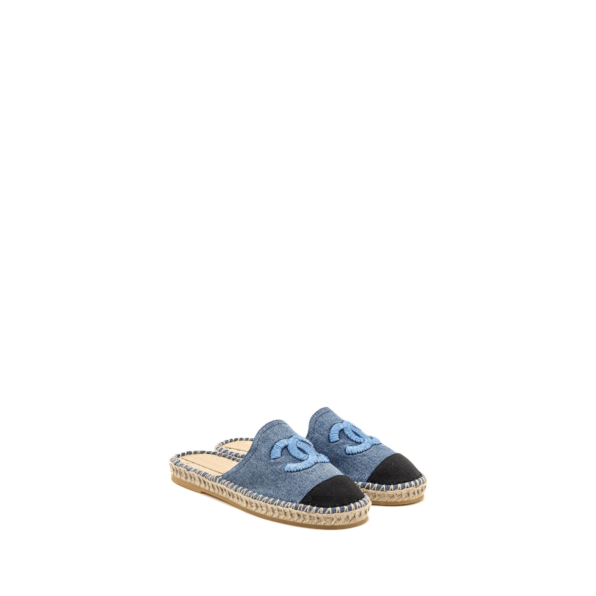 chanel-size-37-espadrilles-sandals-denim-blue
