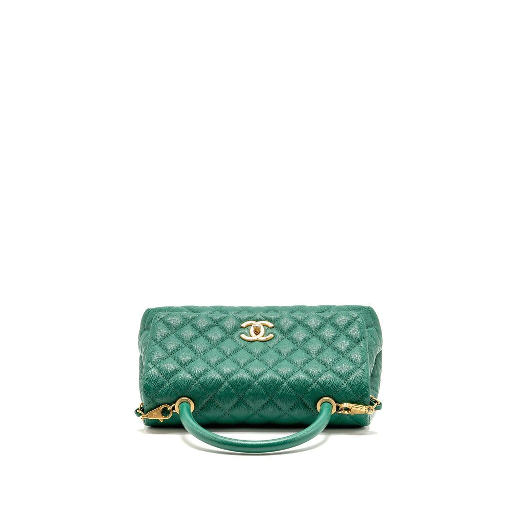 chanel-medium-coco-handle-caviar-green-ghw