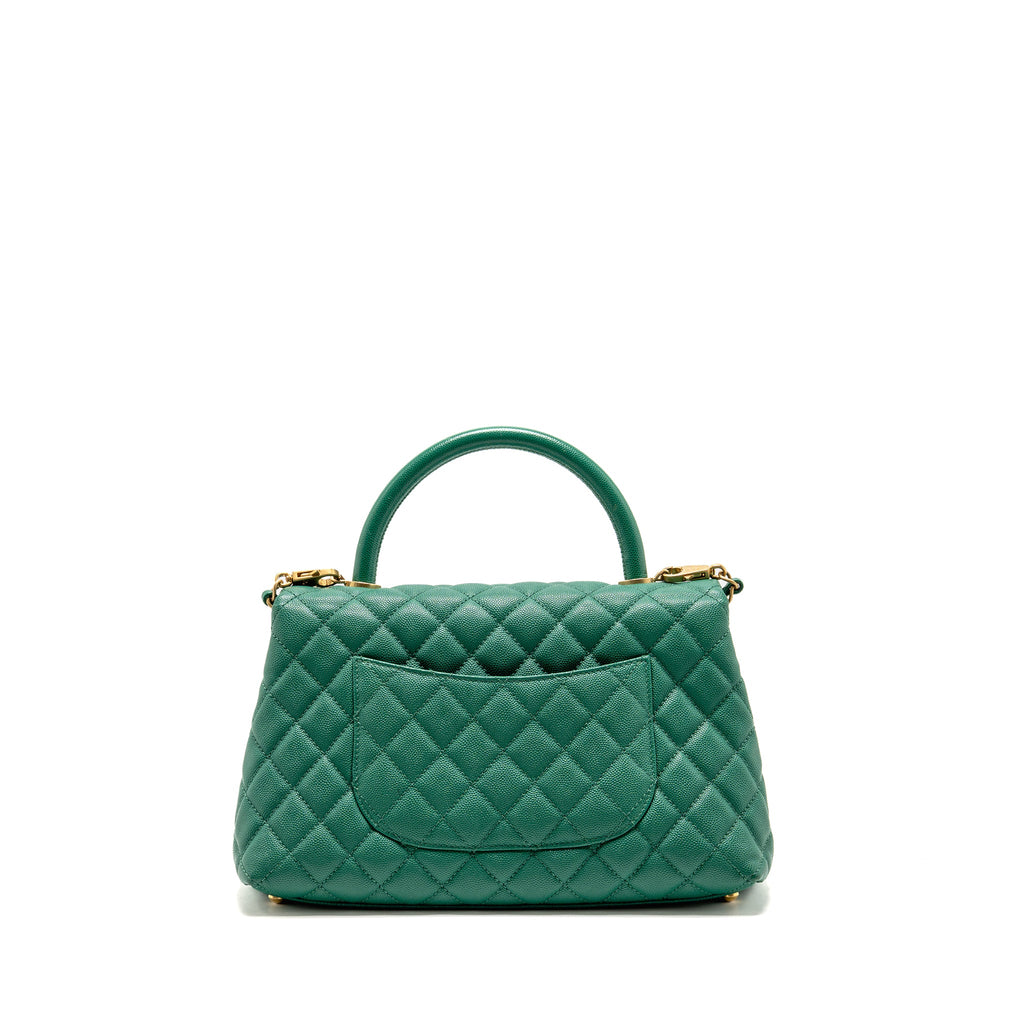 chanel-medium-coco-handle-caviar-green-ghw