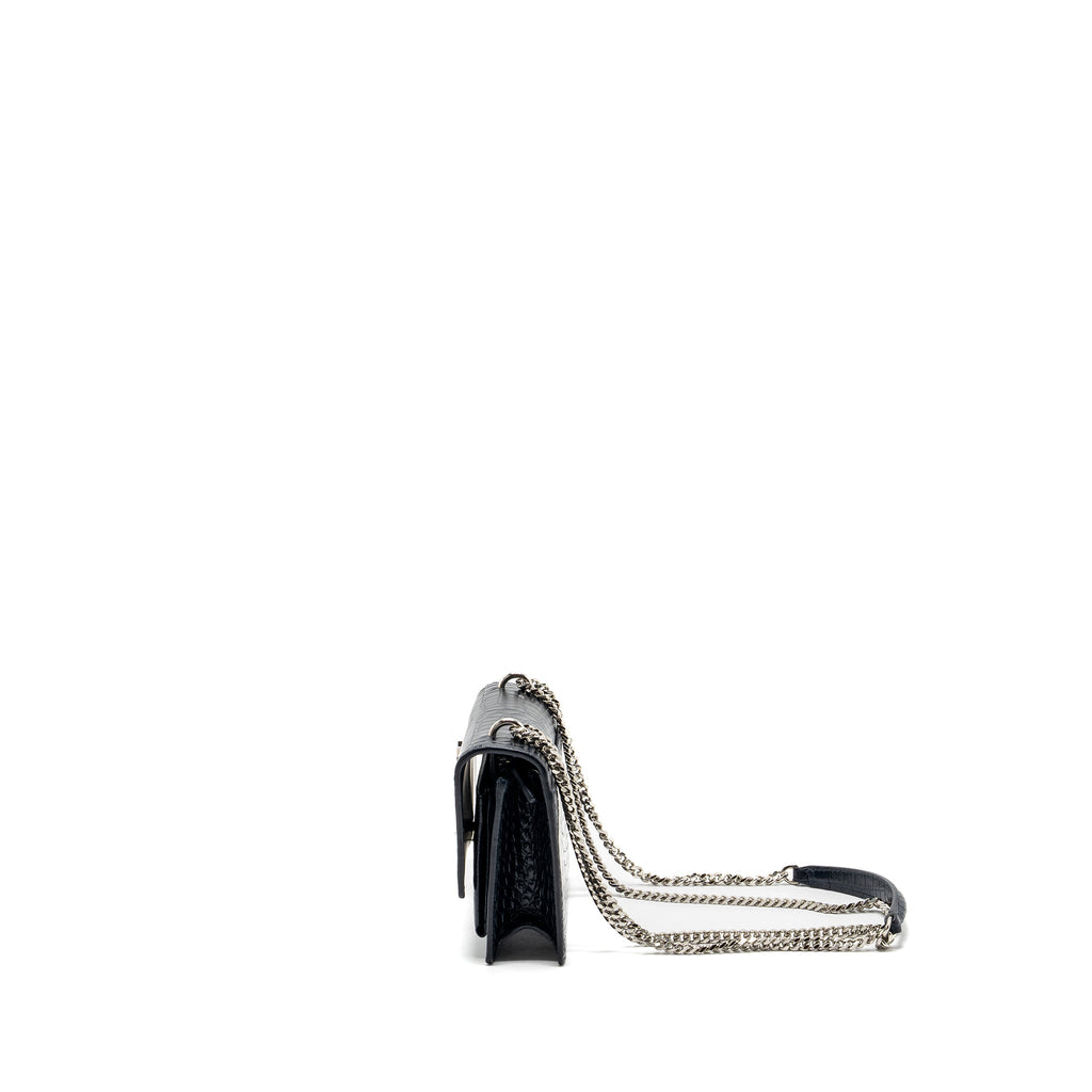 saint-laurent-ysl-mini-sunset-bag-crocodile-embossed-calfskin-black-shw