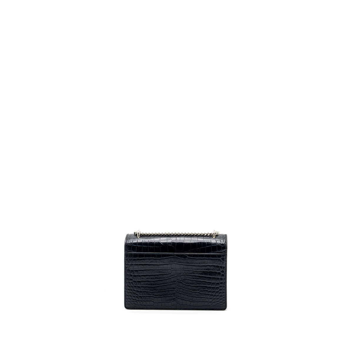 saint-laurent-ysl-mini-sunset-bag-crocodile-embossed-calfskin-black-shw
