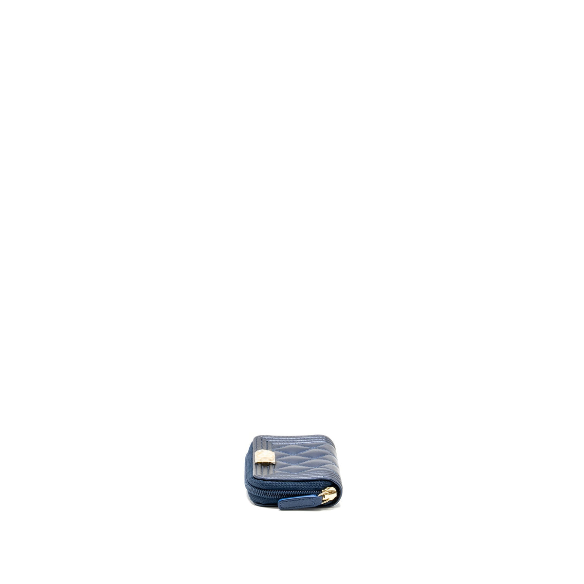chanel-boy-zip-card-holder-coin-purse-lambskin-metallic-blue-ghw
