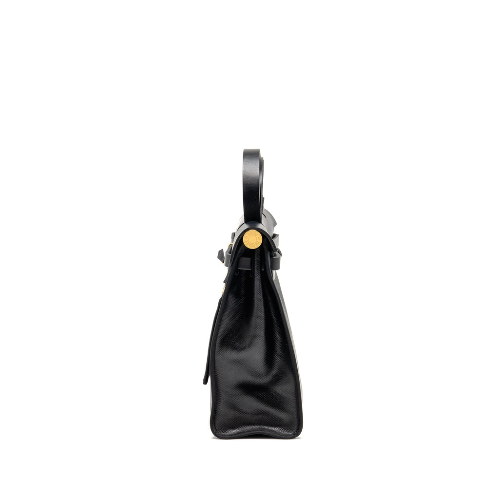hermes-herbag-31-zip-bag-berline-canvas-hunter-leather-black-ecru-black-ghw-stamp-b