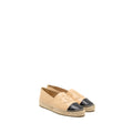 chanel-size-40-espadrilles-lambskin-beige-black