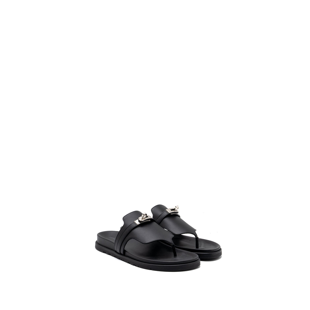 hermes-size-39-empire-sandals-calfskin-black-shw