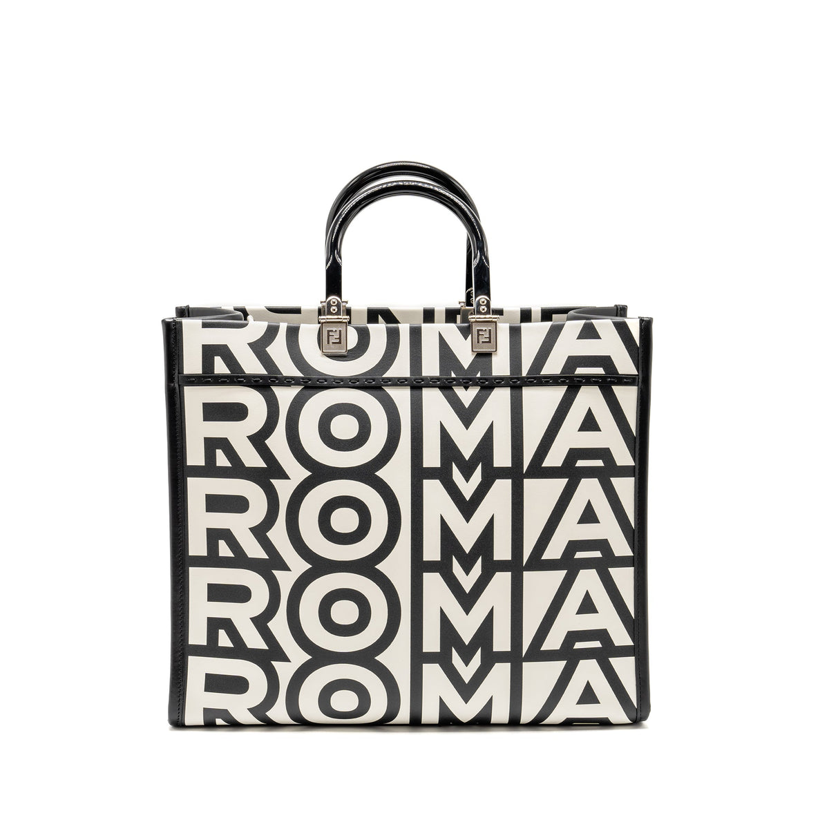 fendi-medium-sunshine-roma-shopping-bag-calfskin-black-white-shw-copy