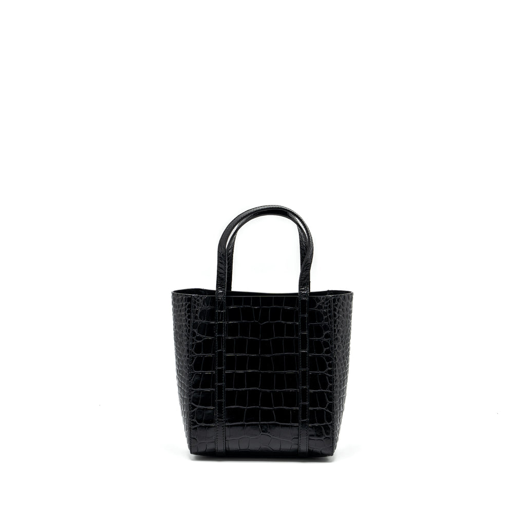 balenciaga-xxs-everyday-tote-bag-croc-embossed-calfskin-black-shw