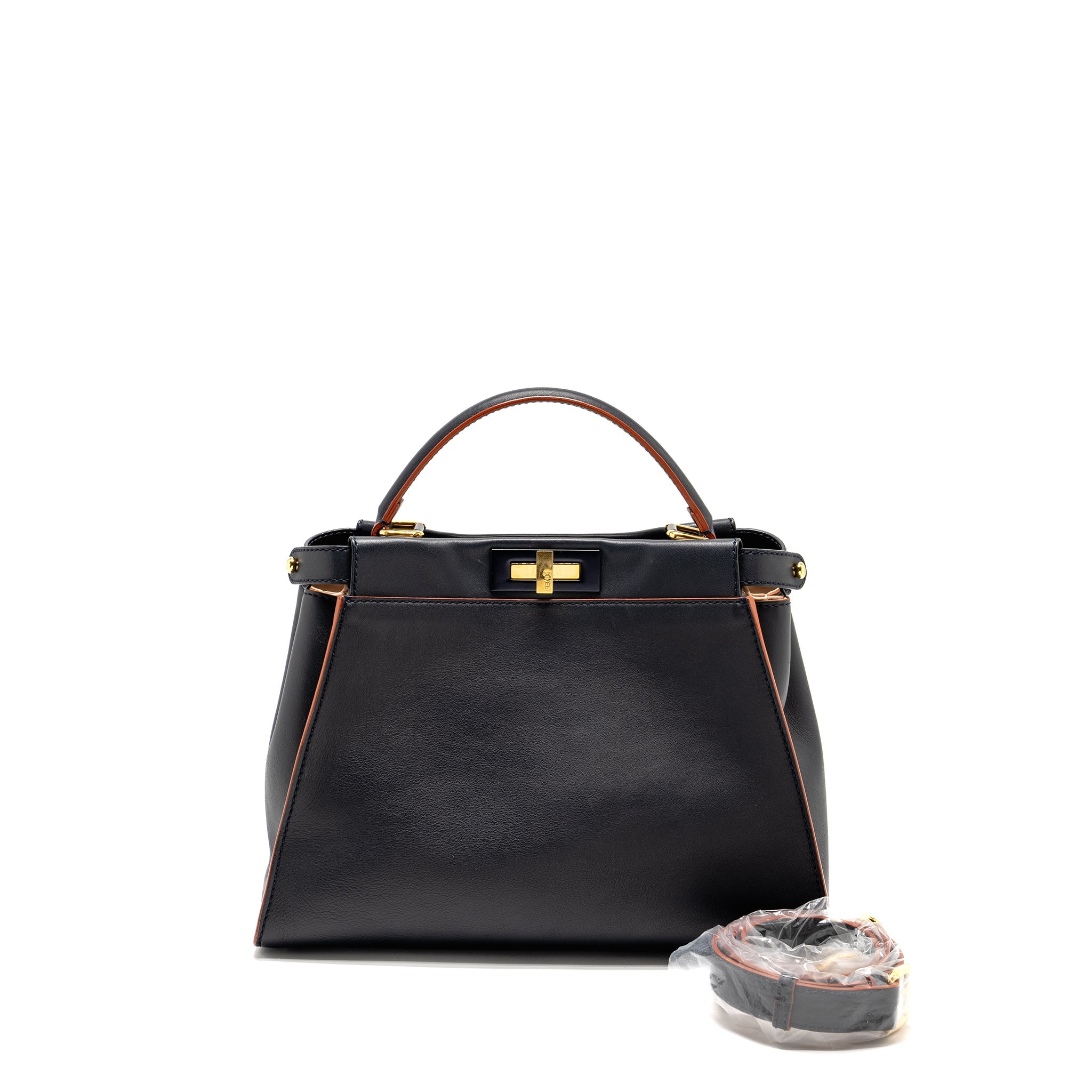 fendi-medium-peekaboo-calfskin-dark-blue-red-ghw