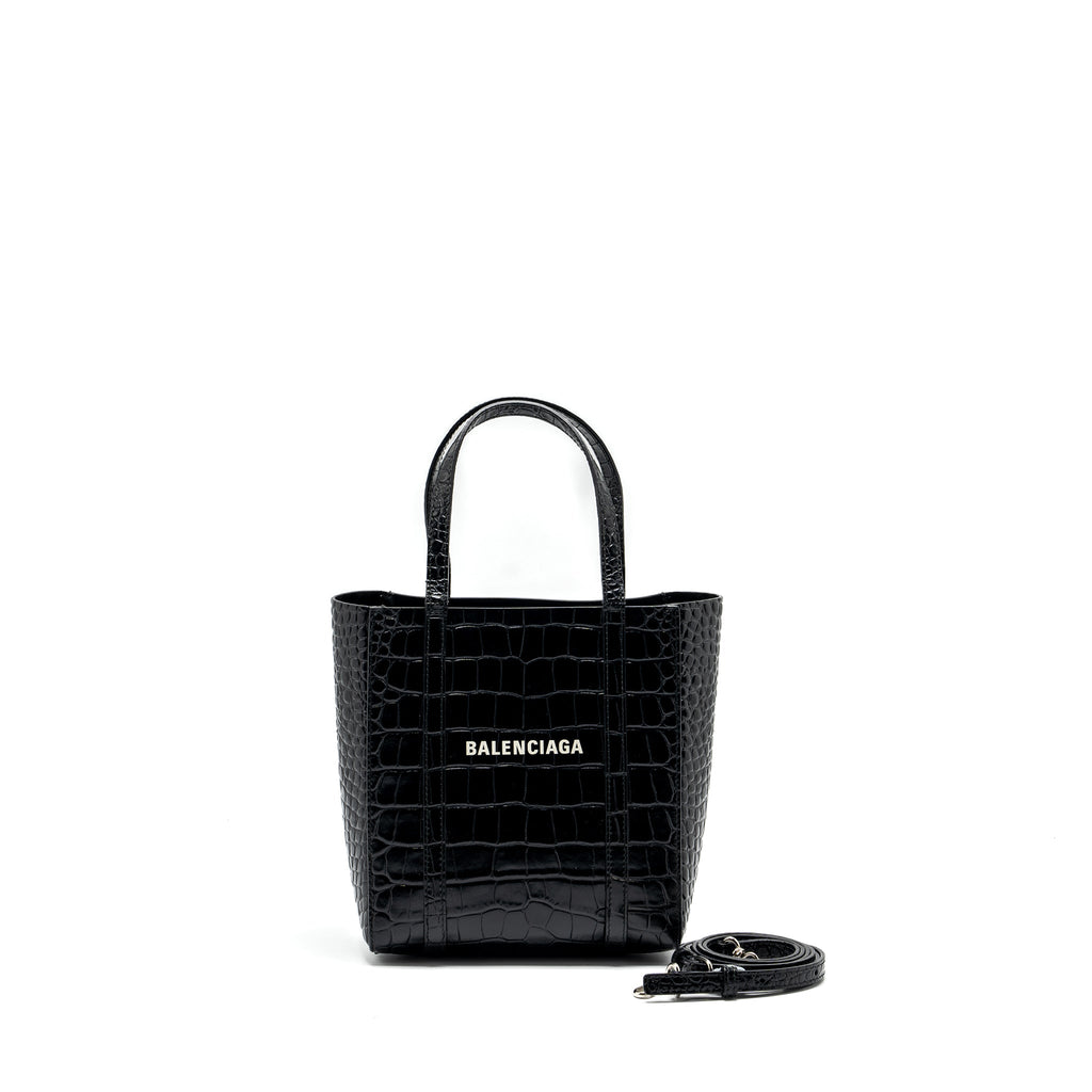 balenciaga-xxs-everyday-tote-bag-croc-embossed-calfskin-black-shw