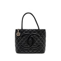 chanel-medallion-tote-bag-caviar-black-shw