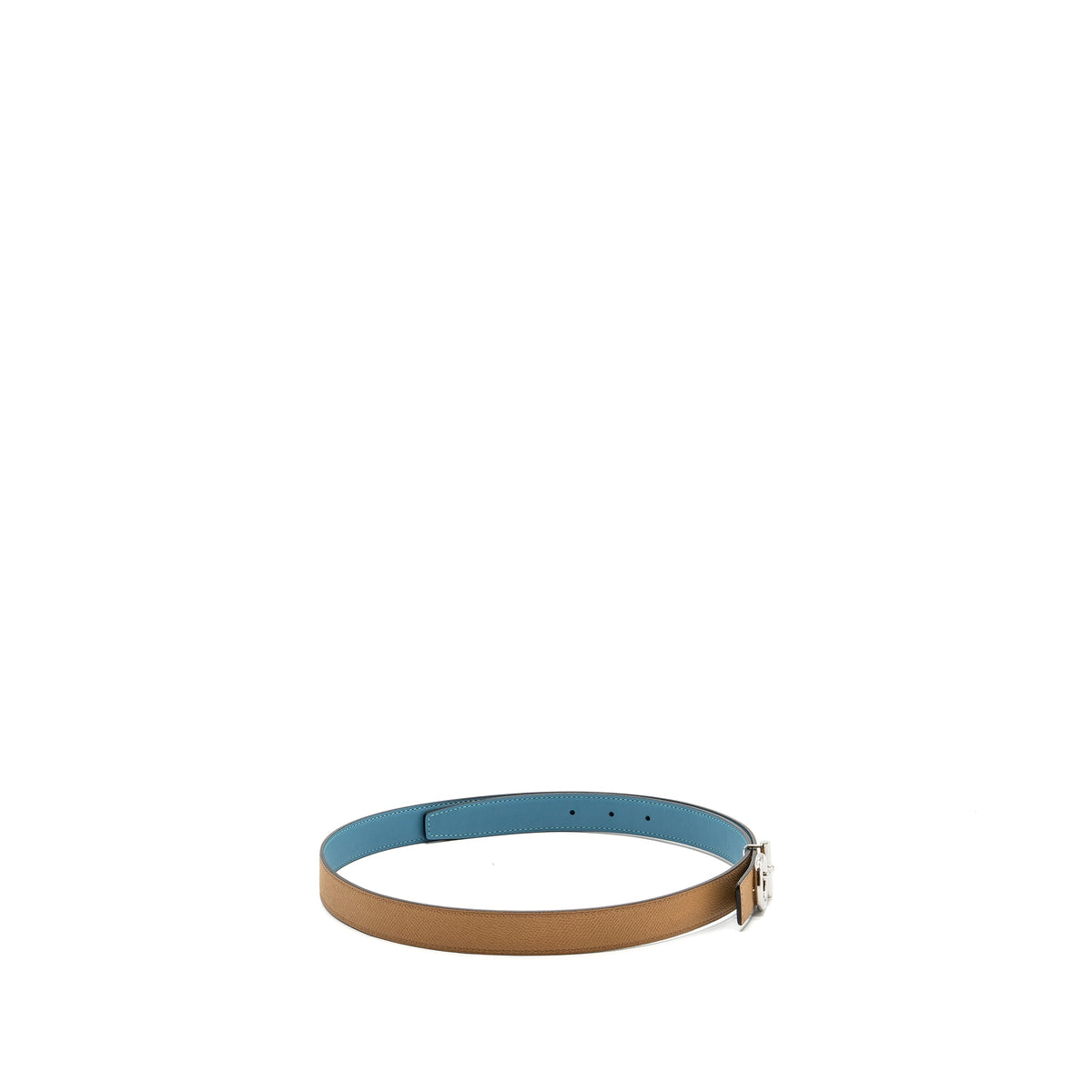 hermes-size-95cm-double-side-24mm-leather-belt-swift-epsom-blue-jeans-biscuit-with-limited-silver-tone-buckle