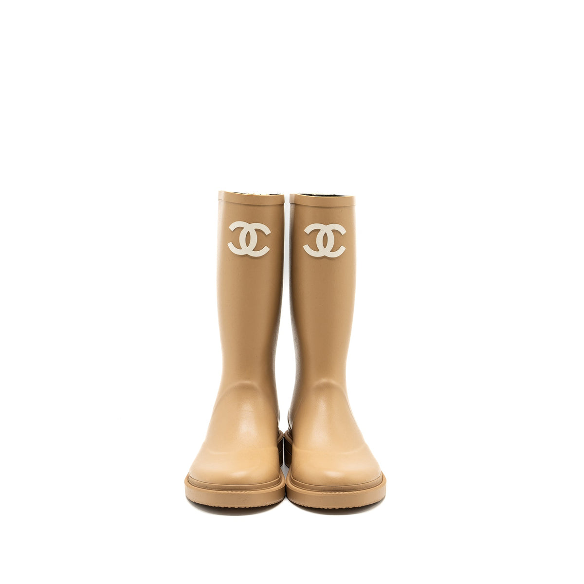 chanel-size-39-wellington-rain-boots-rubber-beige