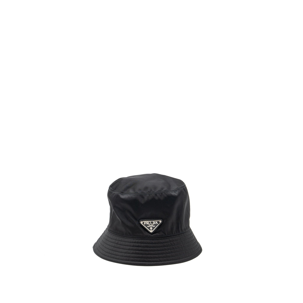 prada-size-l-re-nylon-bucket-hat-black-shw