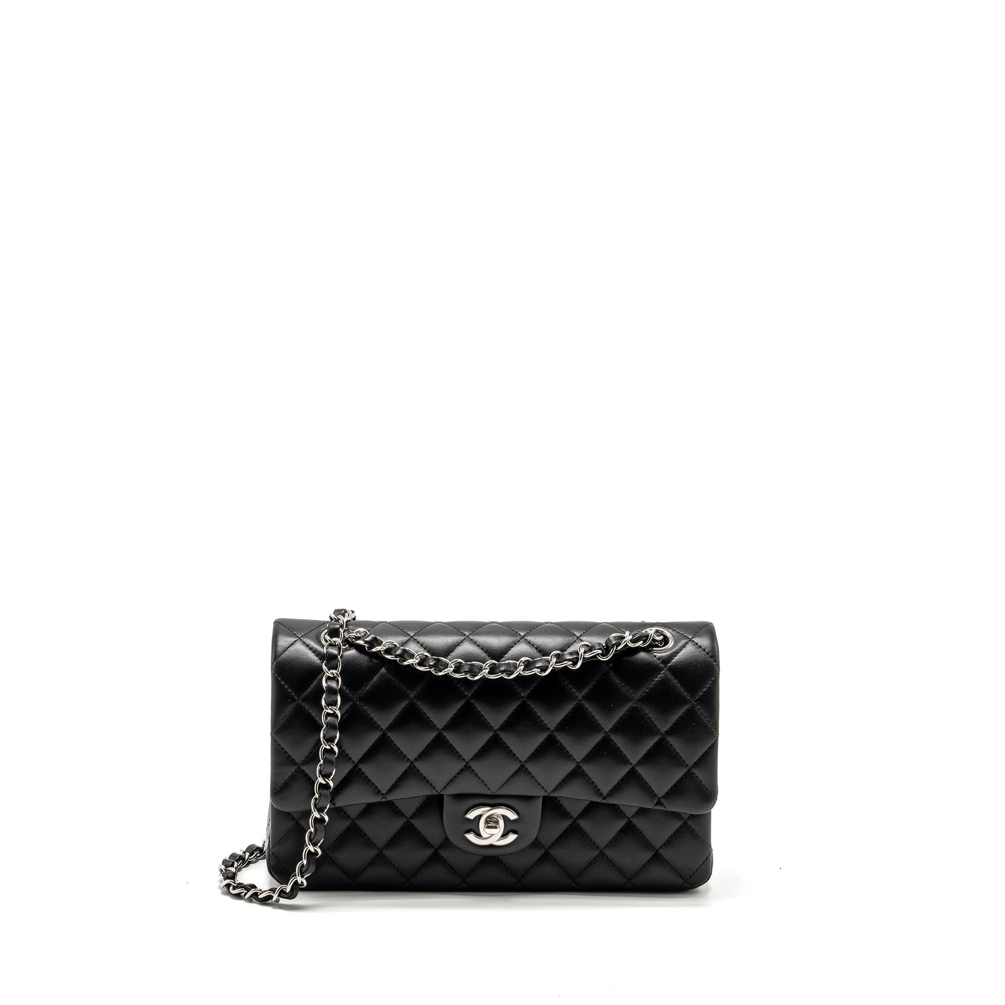 chanel-medium-classic-double-flap-bag-lambskin-black-shw-microchip