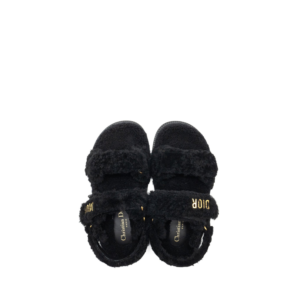 dior-size-37-dioract-sandal-shearling-sheepskin-black-ghw