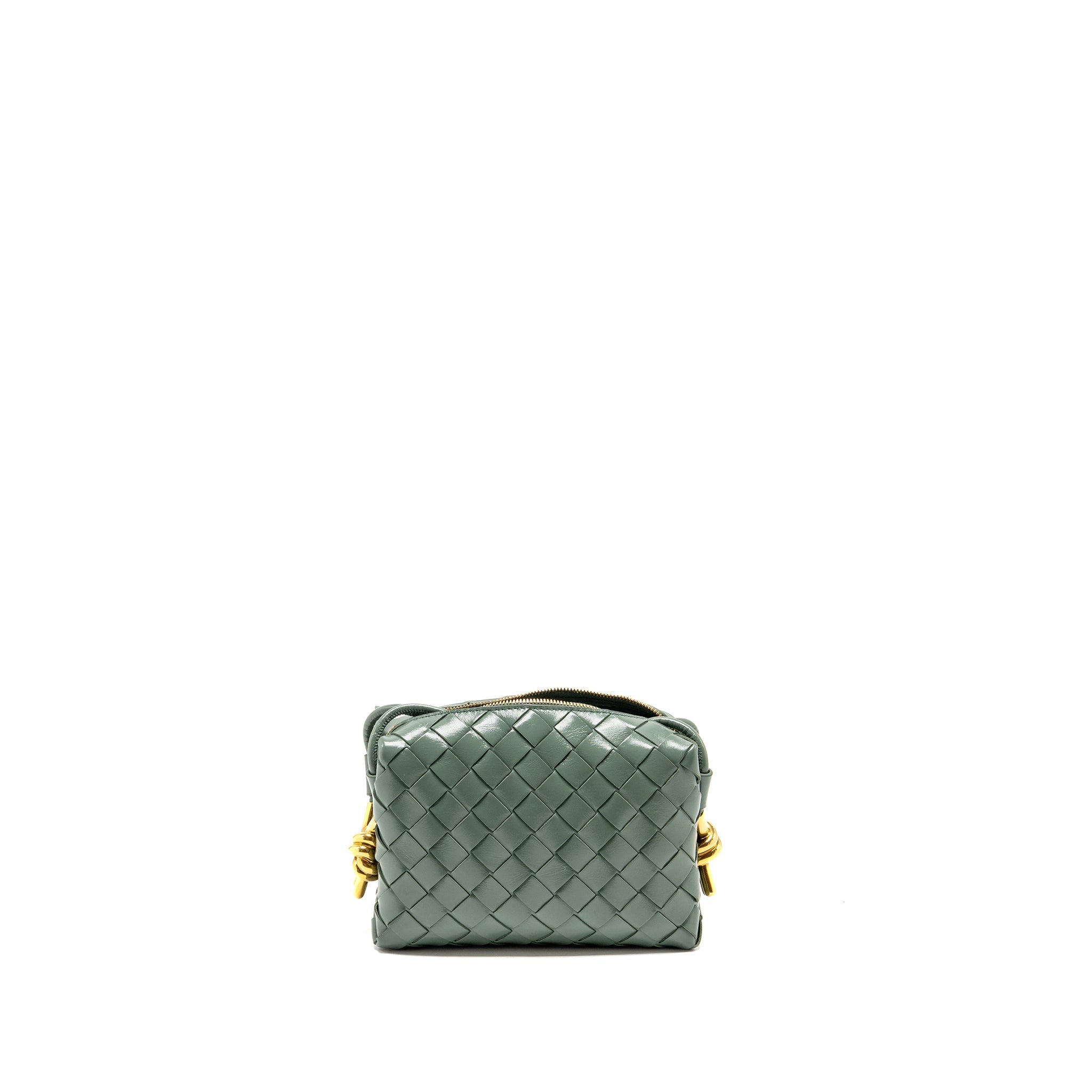 bottega-veneta-mini-loop-bag-metal-knots-calfskin-green-ghw