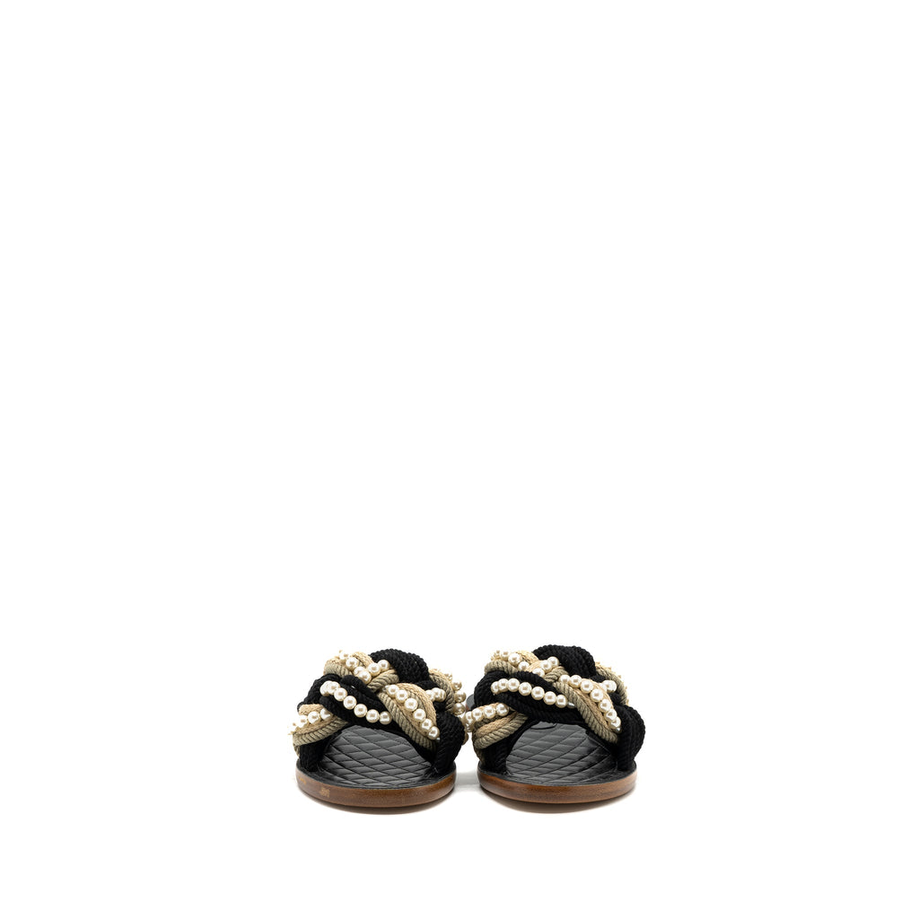 chanel-size-37-mules-cord-lambskin-black-copy