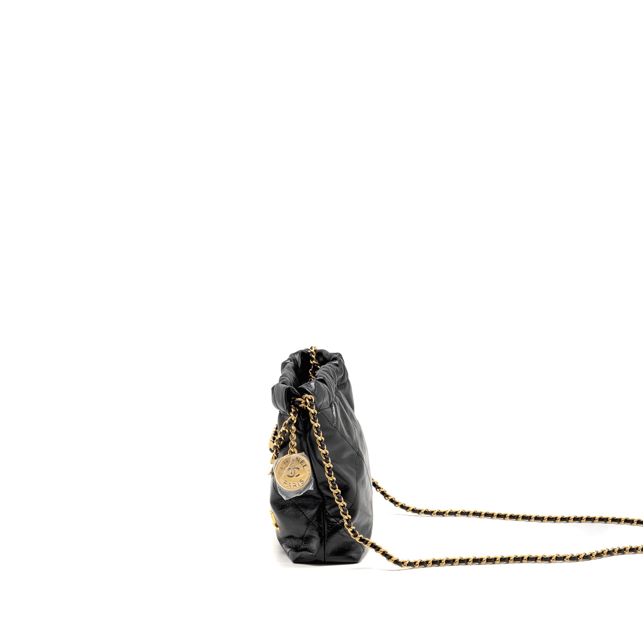 chanel-23s-mini-22-bag-with-pear-chain-shiny-calfskin-black-brushed-ghw-microchip