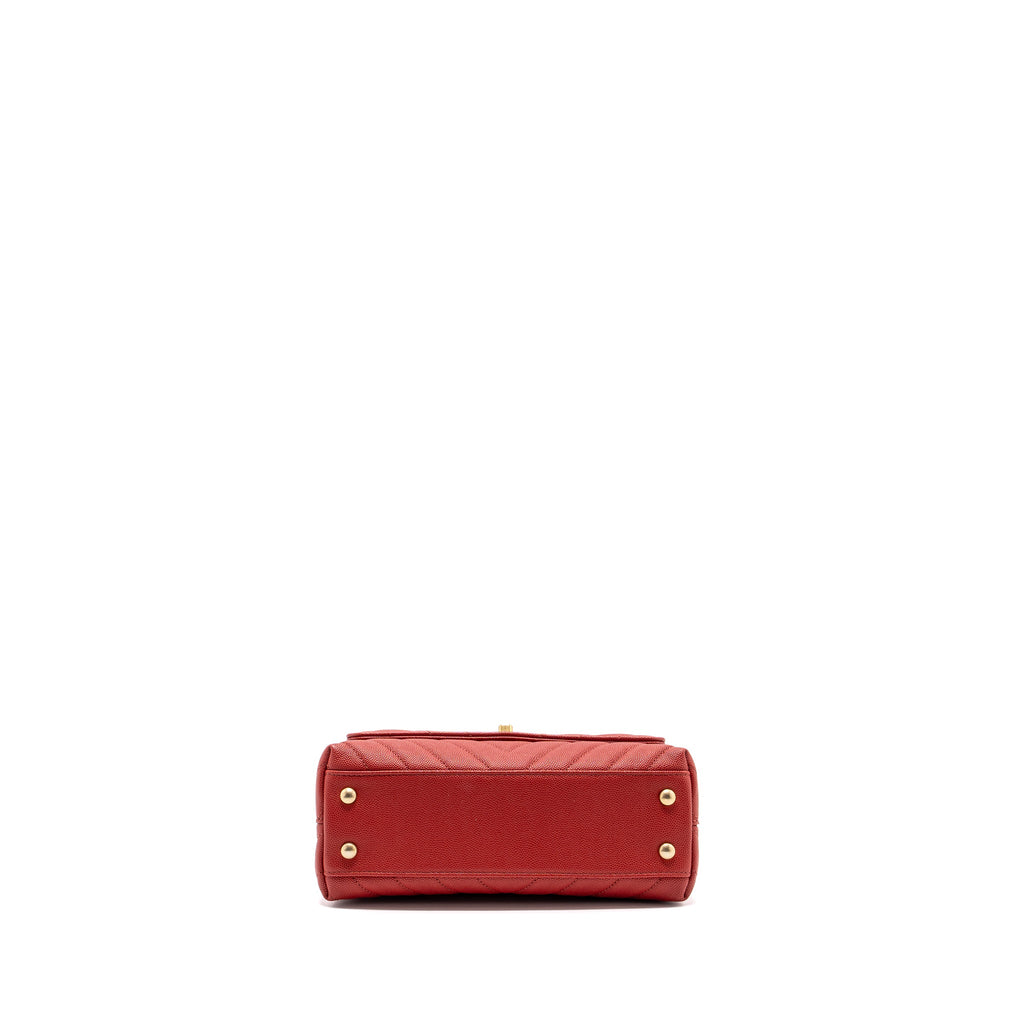 chanel-small-coco-handle-chevron-caviar-red-brushed-ghw