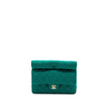 chanel-23a-classic-flap-clutch-fabric-green-lghwmicrochip