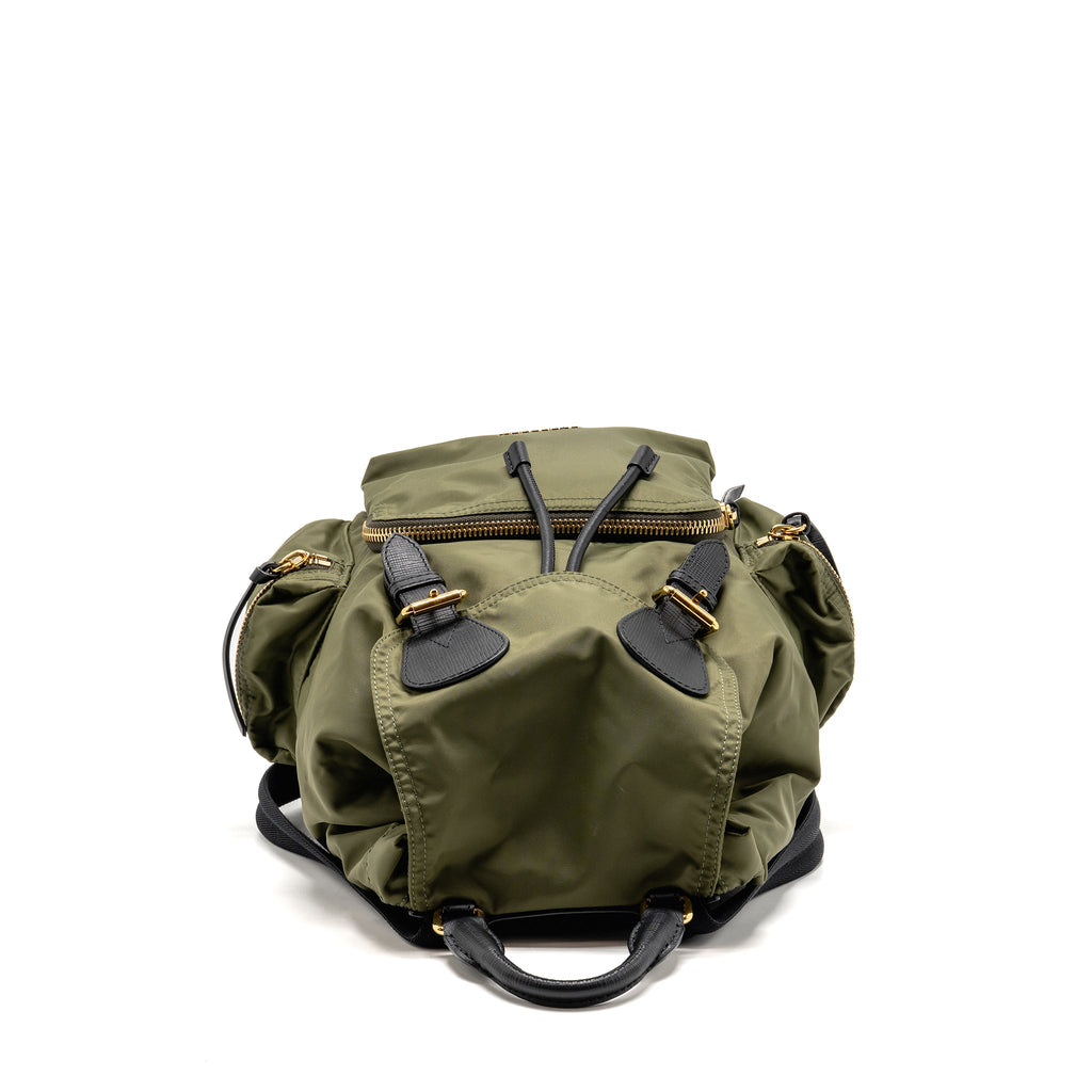 burberry-medium-rucksack-backpack-nylon-olive-green-ghw-1