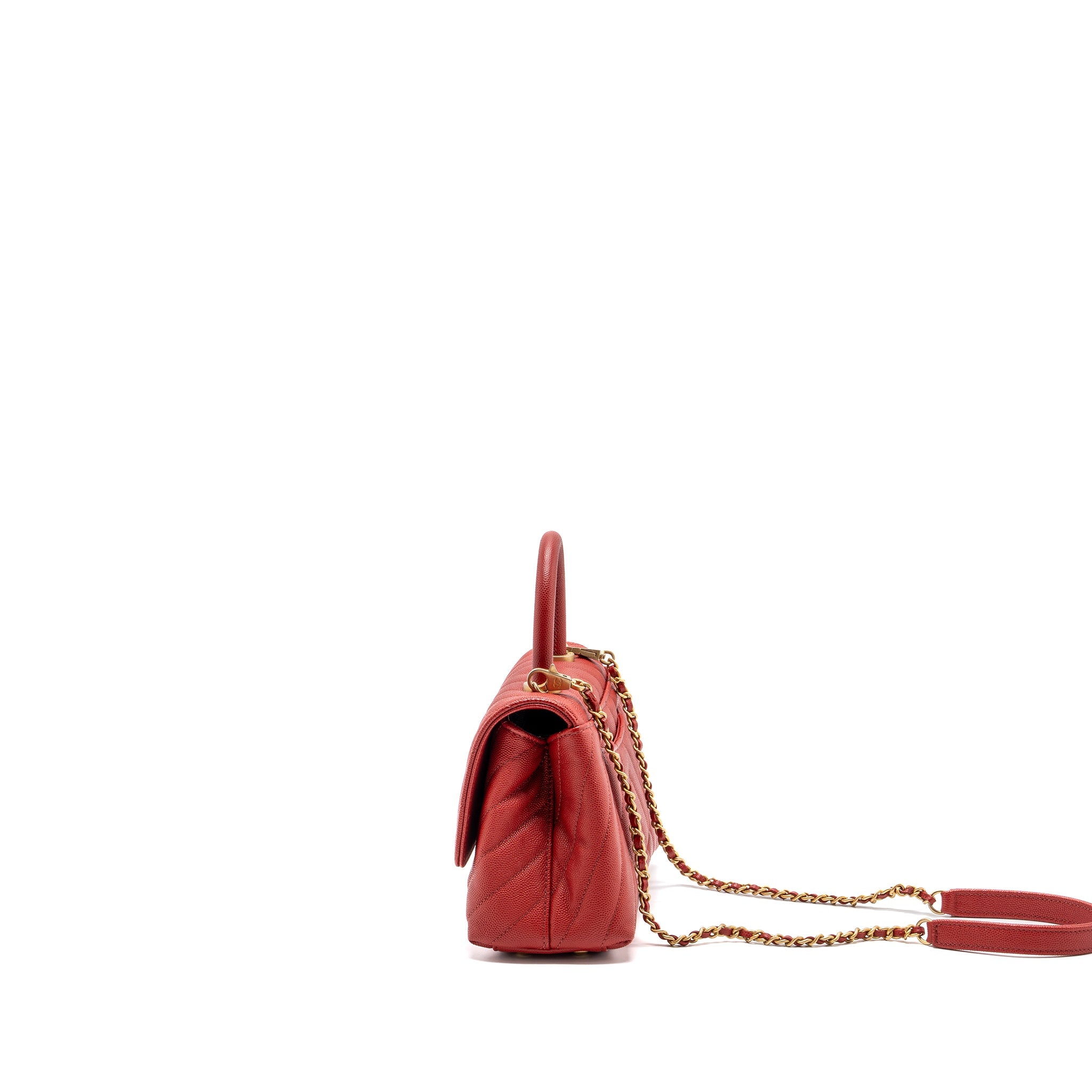 chanel-small-coco-handle-chevron-caviar-red-brushed-ghw