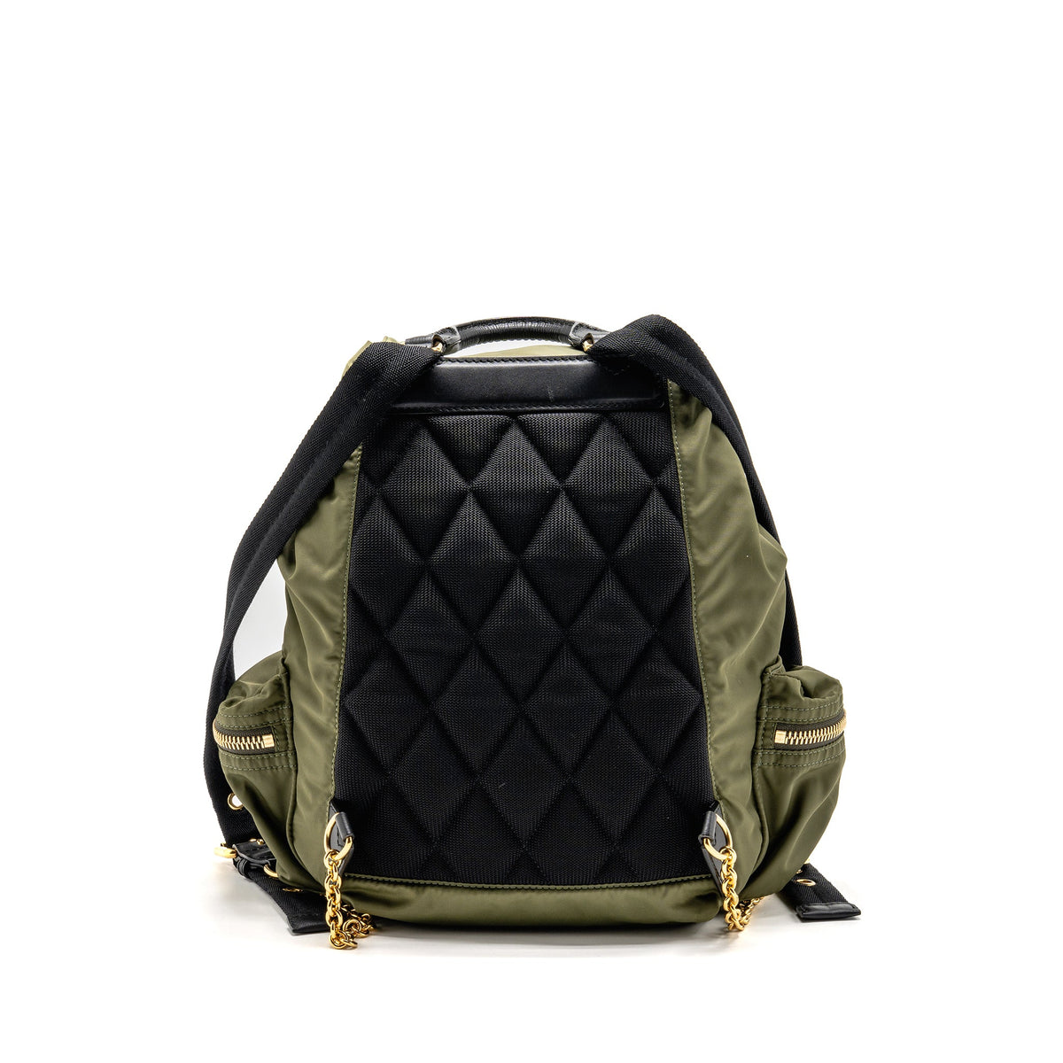 burberry-medium-rucksack-backpack-nylon-olive-green-ghw-1