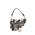 dior-saddle-bag-canvas-limited-print-dark-blue-white-ghw