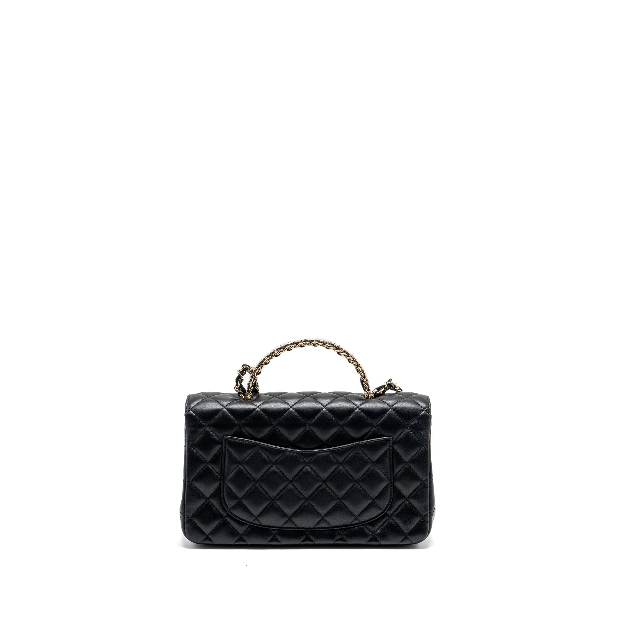 chanel-crystal-detailed-top-handle-flap-bag-lambskin-black-ghw-microchip