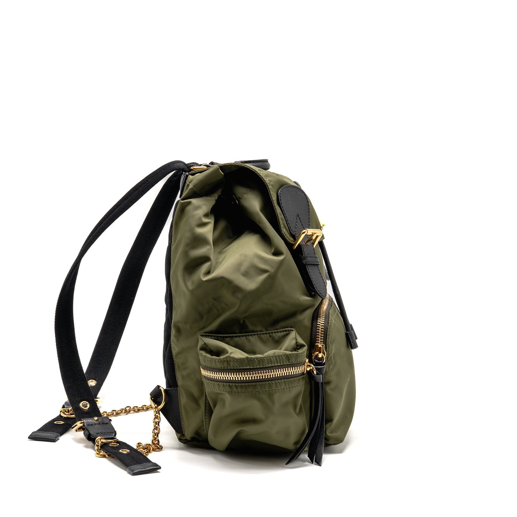 burberry-medium-rucksack-backpack-nylon-olive-green-ghw-1