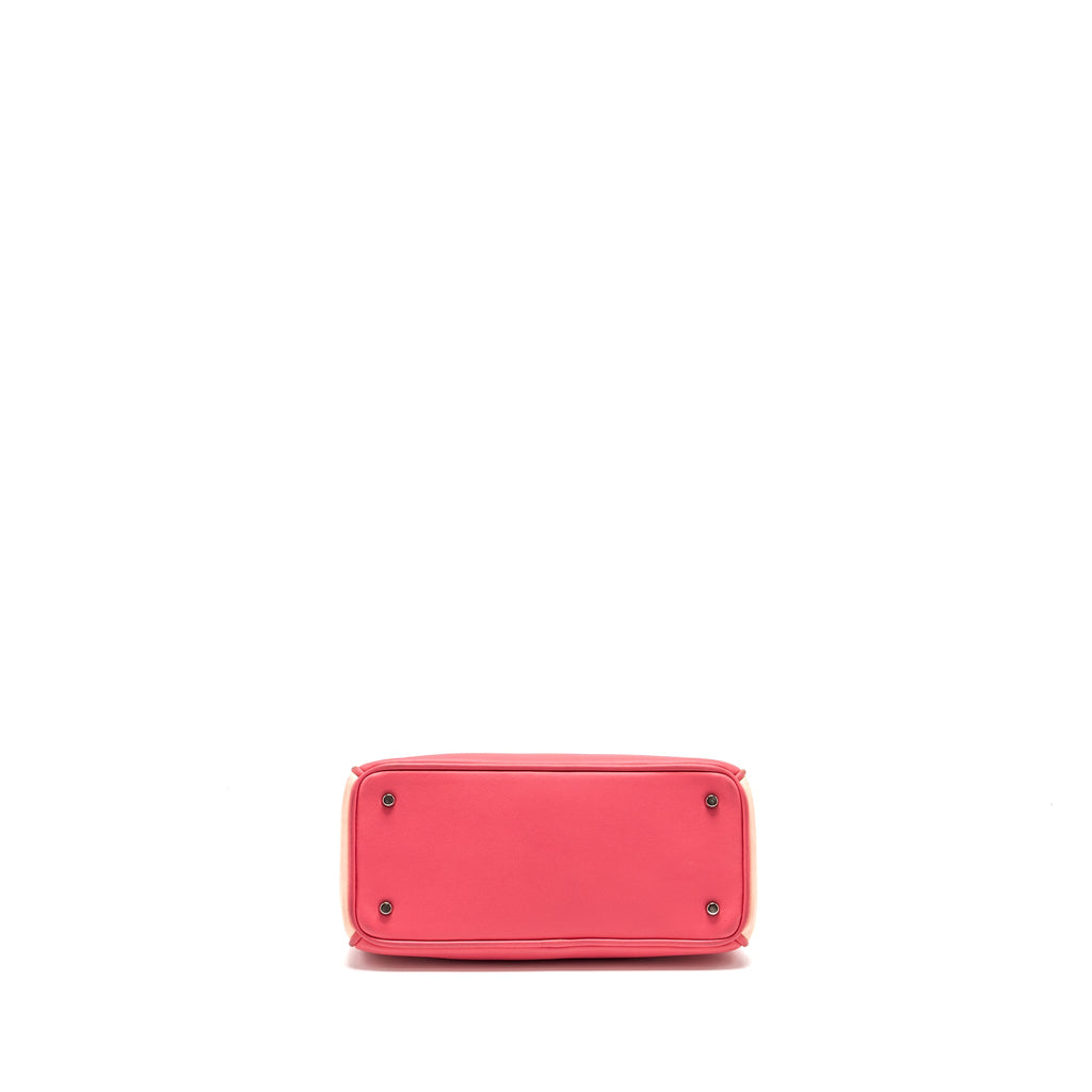 dior-mini-diorissimo-tote-bag-calfskin-dark-pink-light-pink-shw