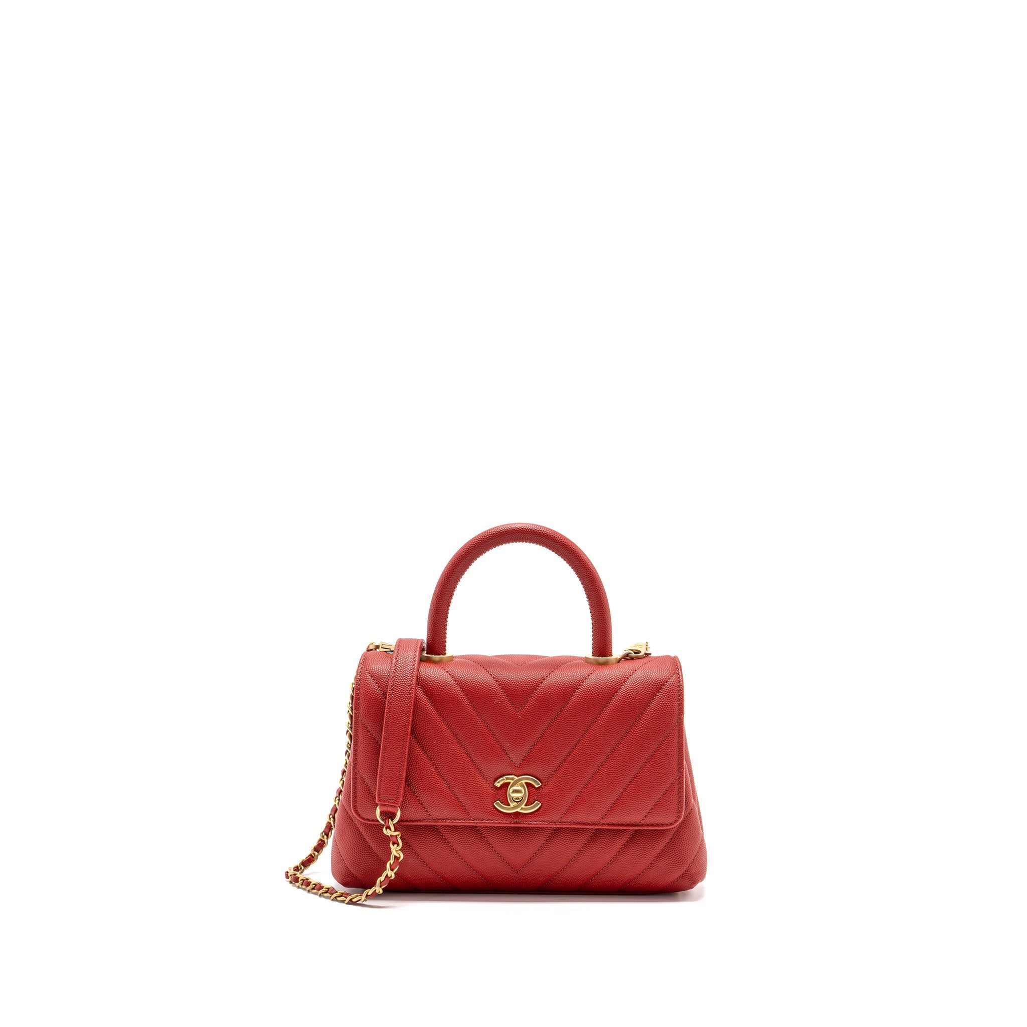 chanel-small-coco-handle-chevron-caviar-red-brushed-ghw