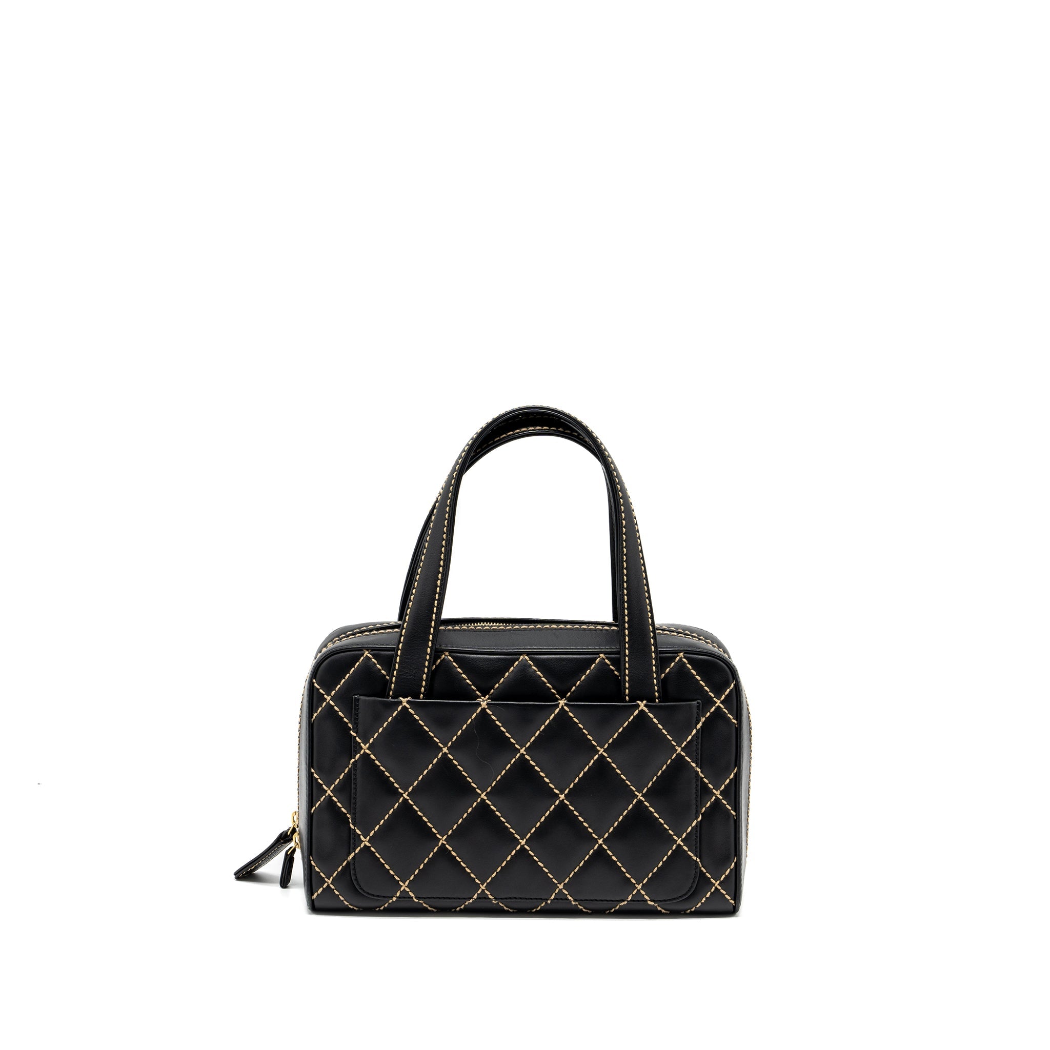 chanel-vintage-wild-stitch-zip-tote-bag-calfskin-black-ghw