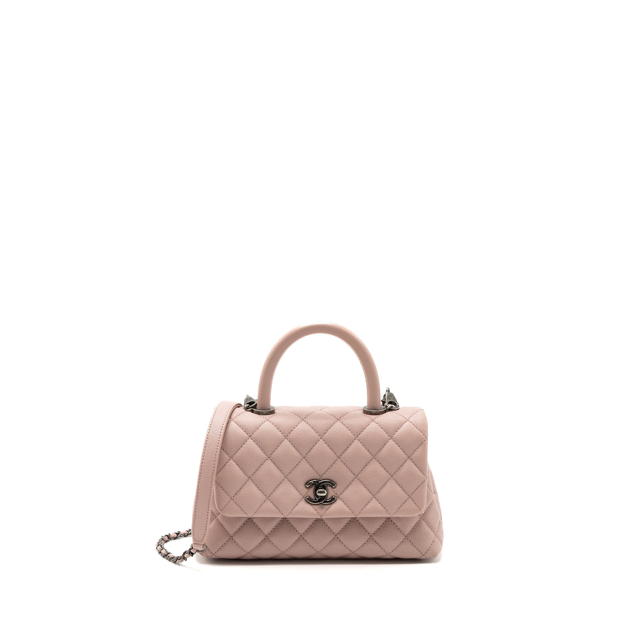 chanel-small-coco-handle-caviar-light-pink-ruthenium-hardware