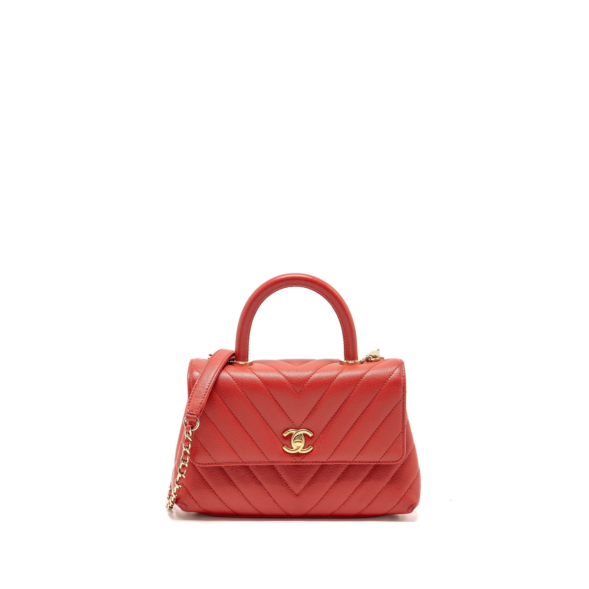 chanel-small-coco-handle-chevron-caviar-red-ghw-copy