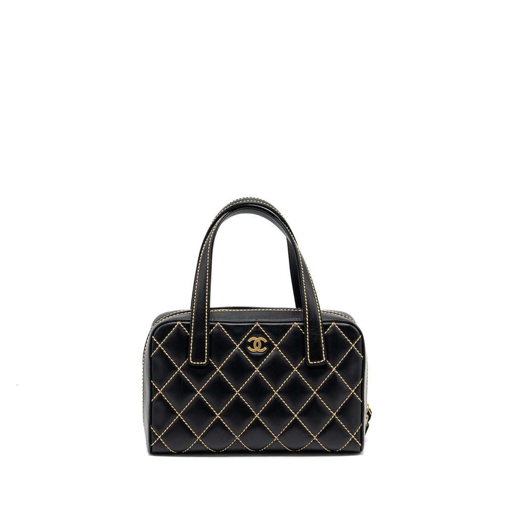 chanel-vintage-wild-stitch-zip-tote-bag-calfskin-black-ghw