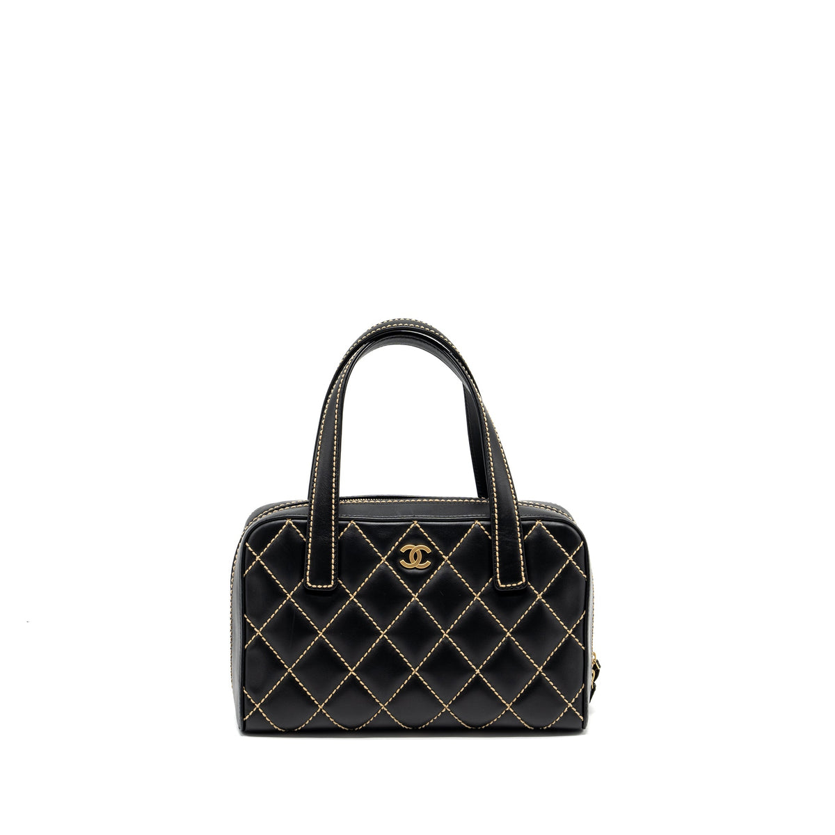 chanel-vintage-wild-stitch-zip-tote-bag-calfskin-black-ghw