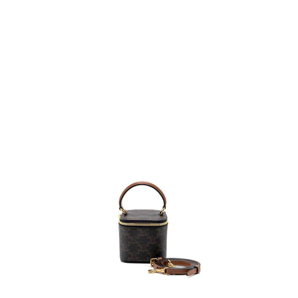 celine-mini-vanity-case-triomphe-canvas-calfskin-tan-ghw
