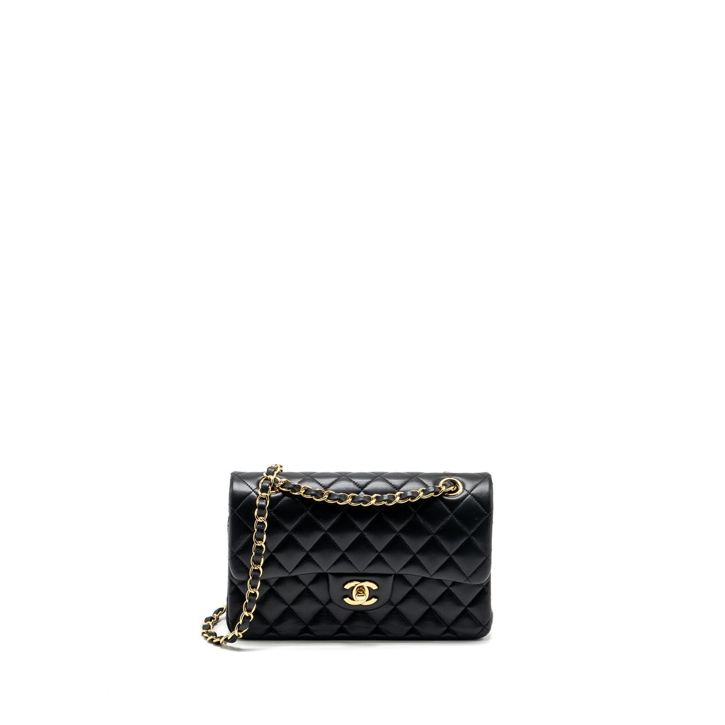 chanel-small-classic-double-flap-bag-lambskin-black-ghw-copy