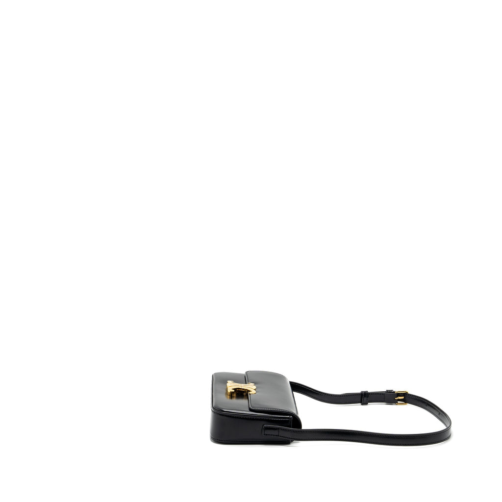 celine-triomphe-shoulder-bag-shiny-calfskin-black-ghw