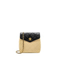 chanel-vintage-quilted-envelope-flap-bag-lambskin-beige-black-ghw
