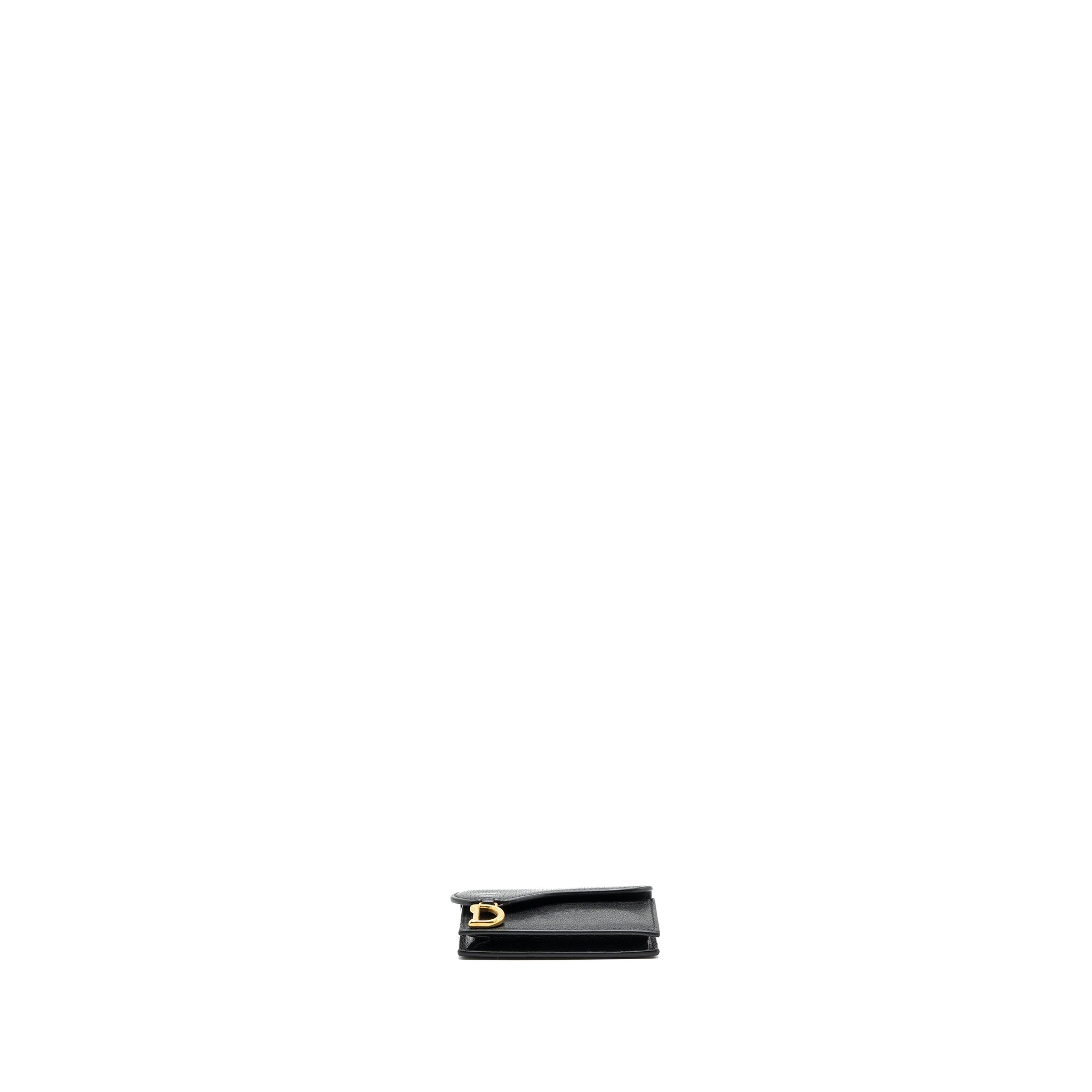 dior-saddle-flap-card-holder-goatskin-black-ghw