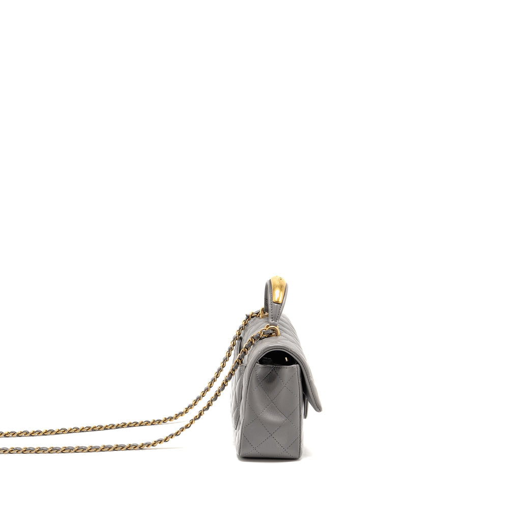 chanel-22k-metal-top-handle-mini-rectangular-flap-bag-lambskin-grey-ghw-microchip