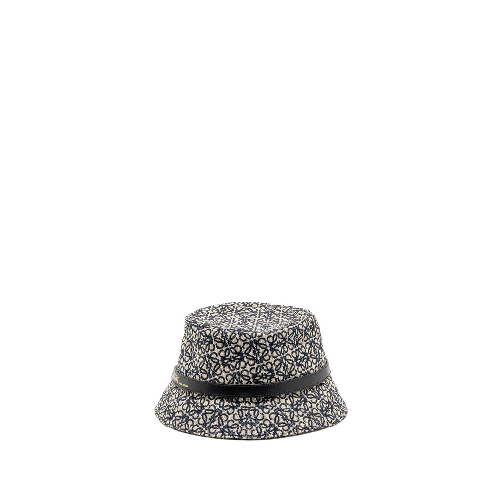 loewe-size-57-anagram-jacquard-bucket-hat-navy-black