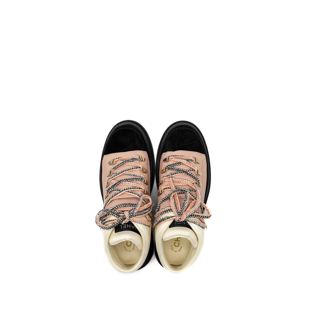 chanel-size-38-ankle-bookts-multicolor-cream-pink-black