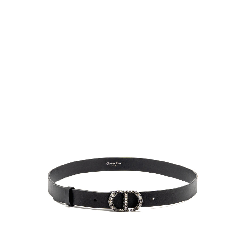 dior-size-85-crystal-cd-25mm-belt-calfskin-black-with-black-hardware