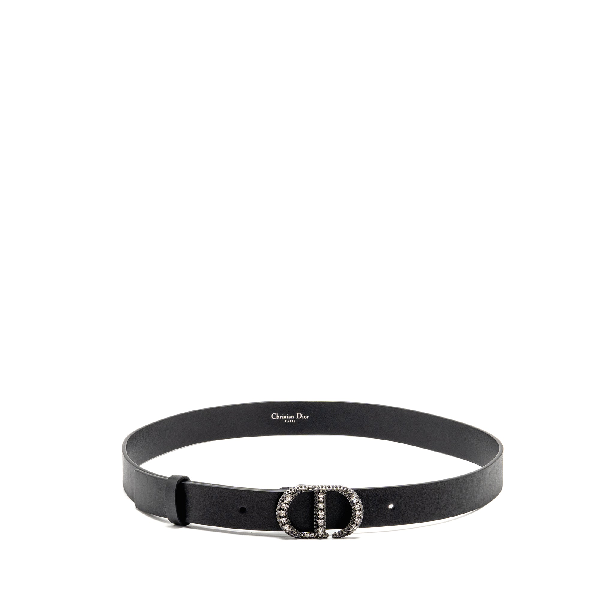 dior-size-85-crystal-cd-25mm-belt-calfskin-black-with-black-hardware