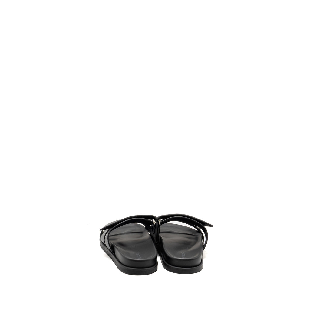 hermes-size-37-chypre-sandals-calfskin-black